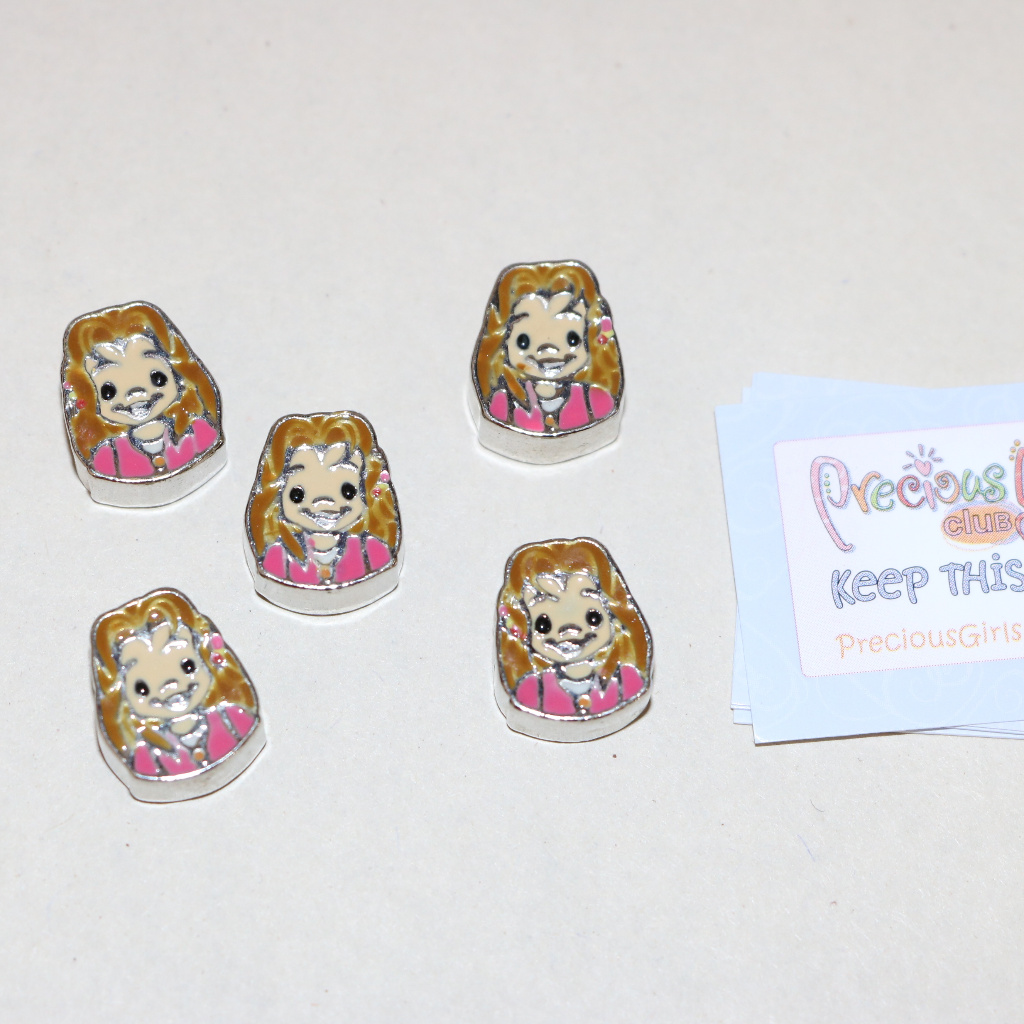 Precious Moments Beads To Make Bracelet Or Necklace Crafts Lot Of 5 Girl Charms